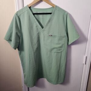 Figs Womens Size XXL Catarina Scrub Top One-Pocket Green Technical Collection